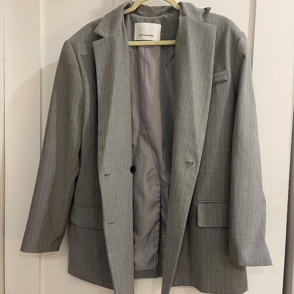 NWT Frankie Shop Sybil Blazer - Grey Pinstripe (XS) - Picture 2 of 14
